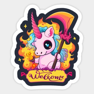 unicorn reaper Sticker